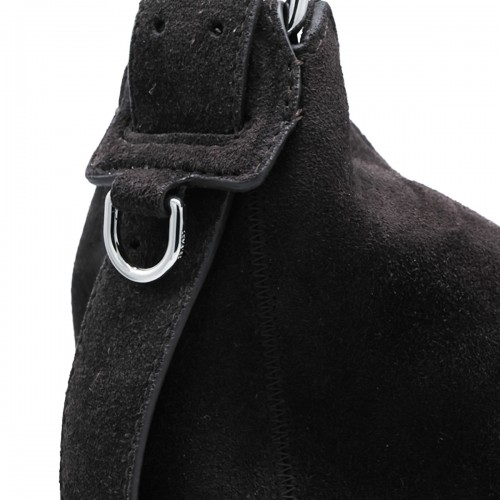 EBONY BROWN BELTED HOBO SHOULDER BAG