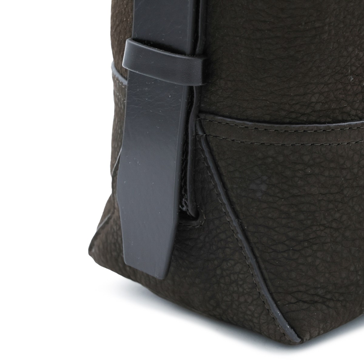 EBONY BROWN LEATHER SMALL BELTED...