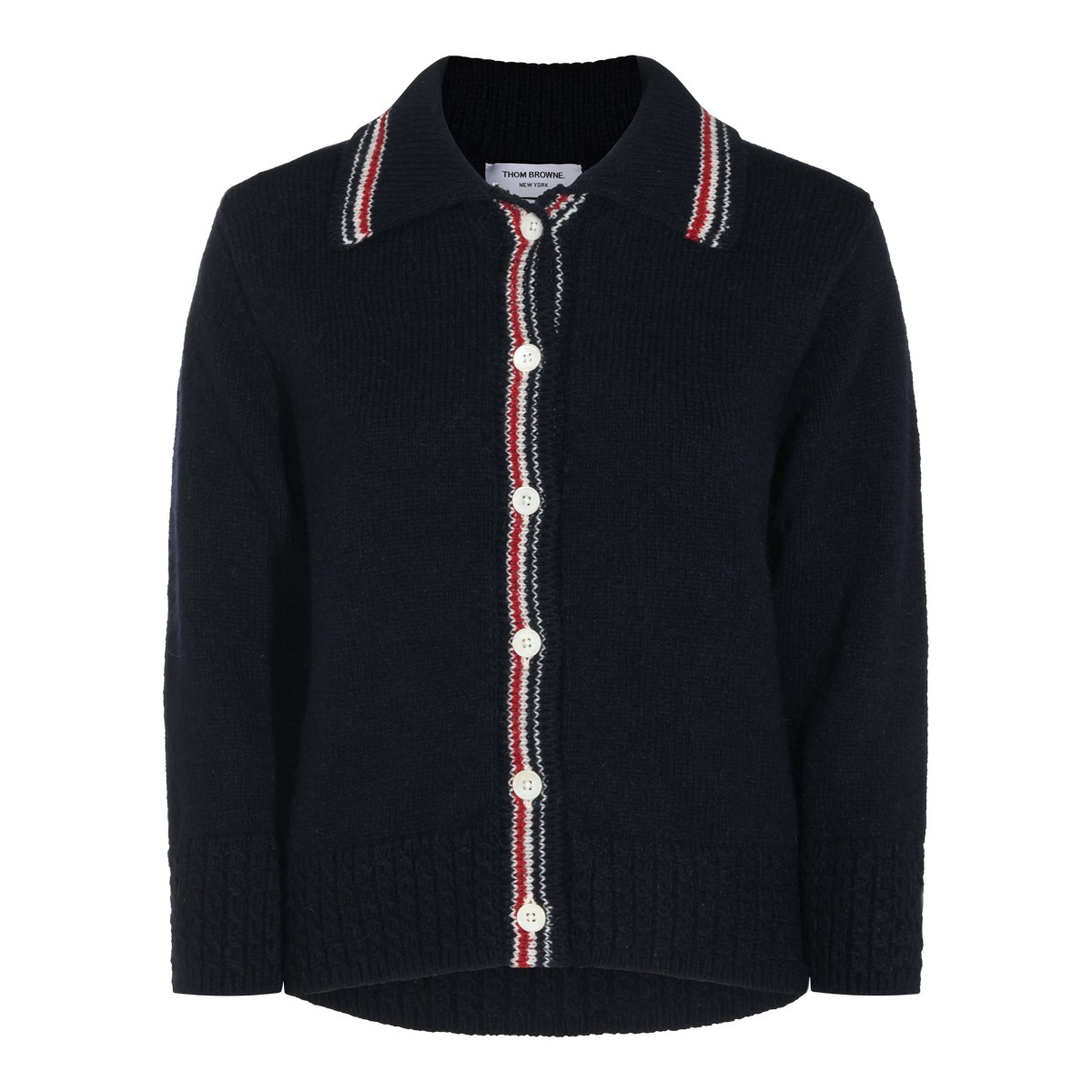 NAVY WOOL AND MOHAIR BLEND HECTOR...