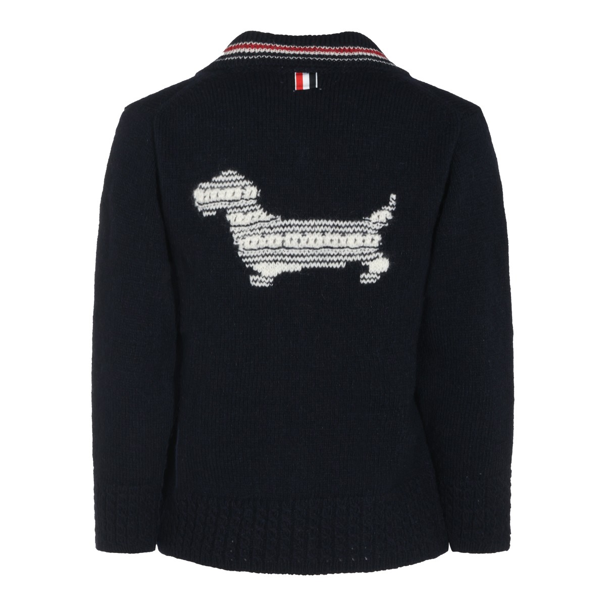 NAVY WOOL AND MOHAIR BLEND HECTOR...