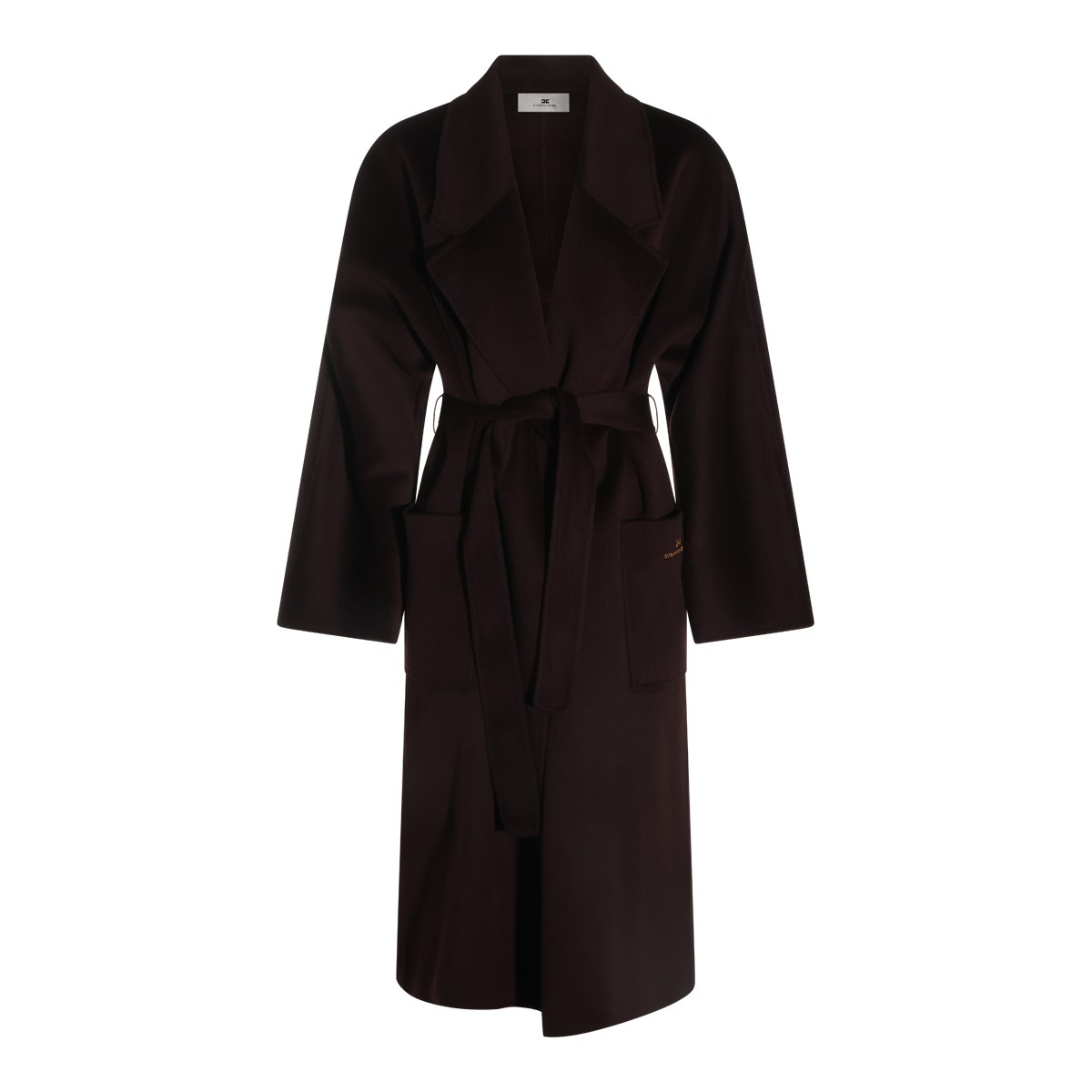 DARK CHOCOLATE WOOL LONG COAT