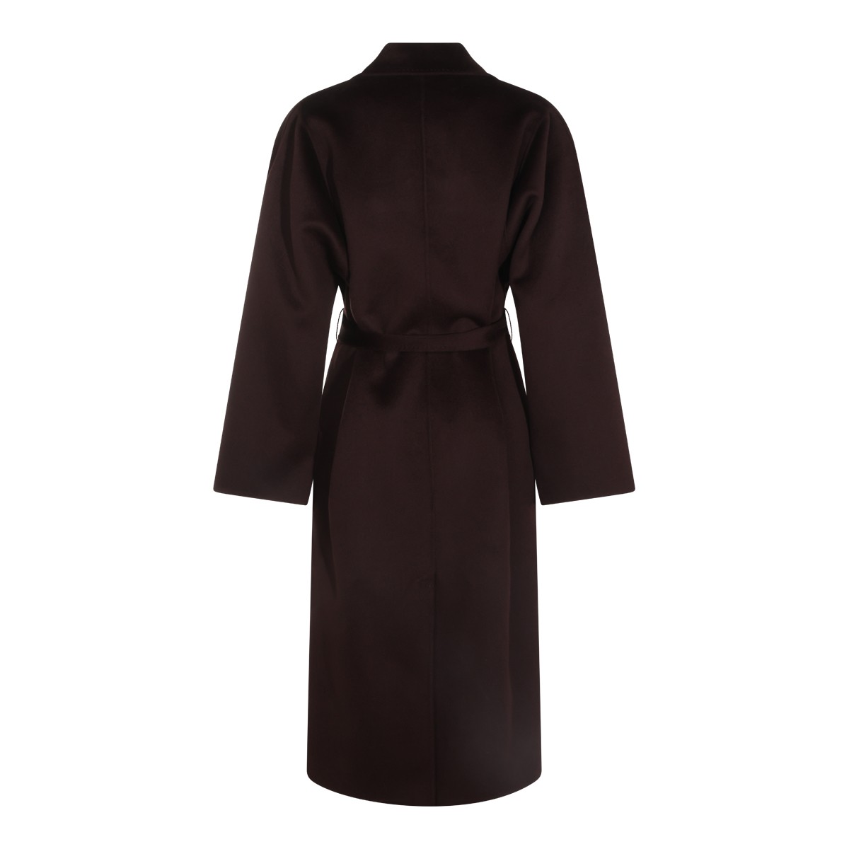DARK CHOCOLATE WOOL LONG COAT