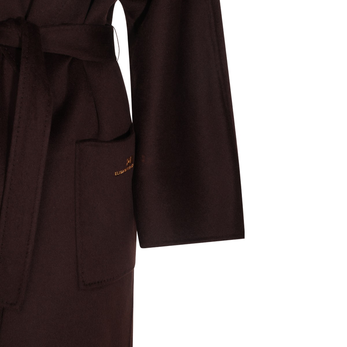 DARK CHOCOLATE WOOL LONG COAT