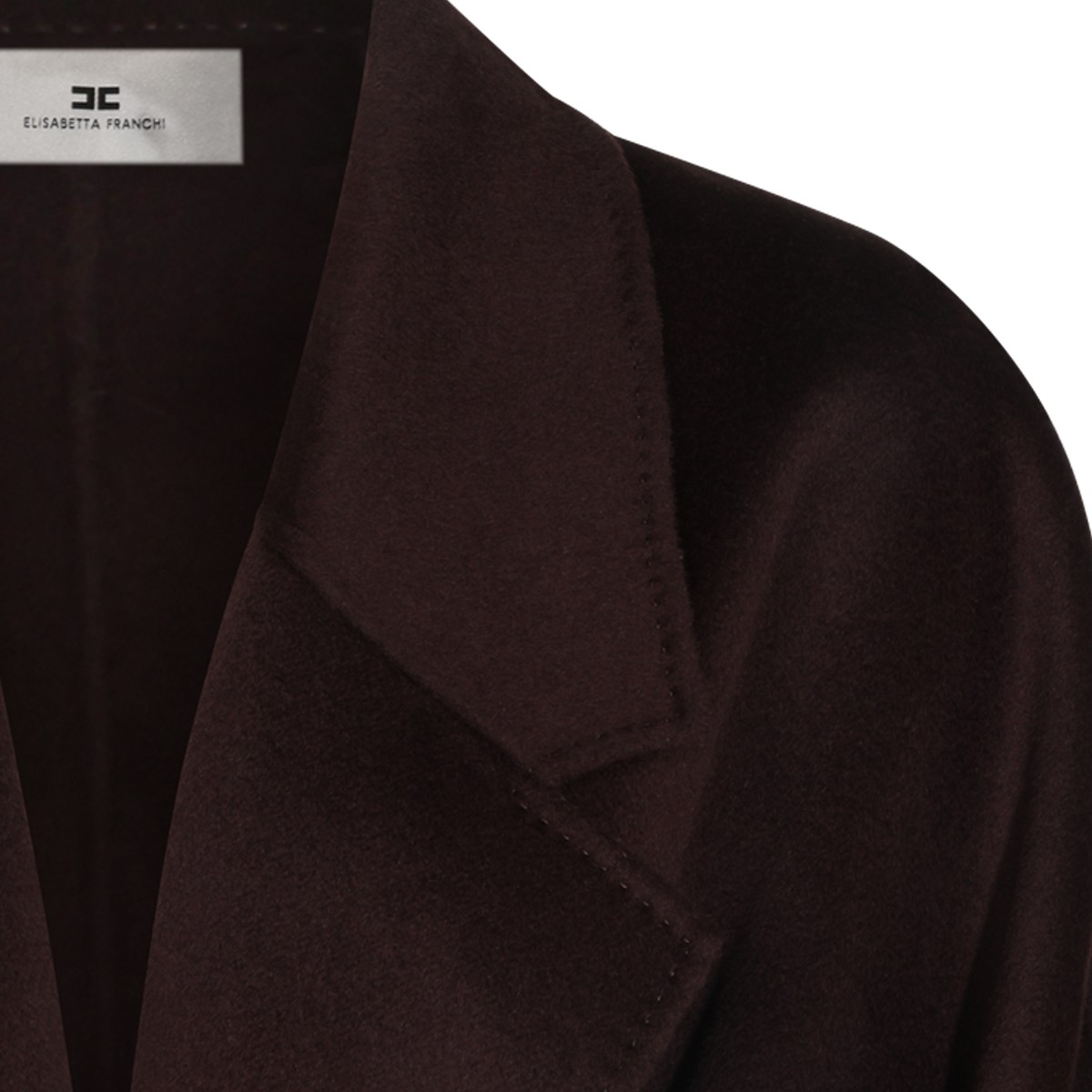 DARK CHOCOLATE WOOL LONG COAT