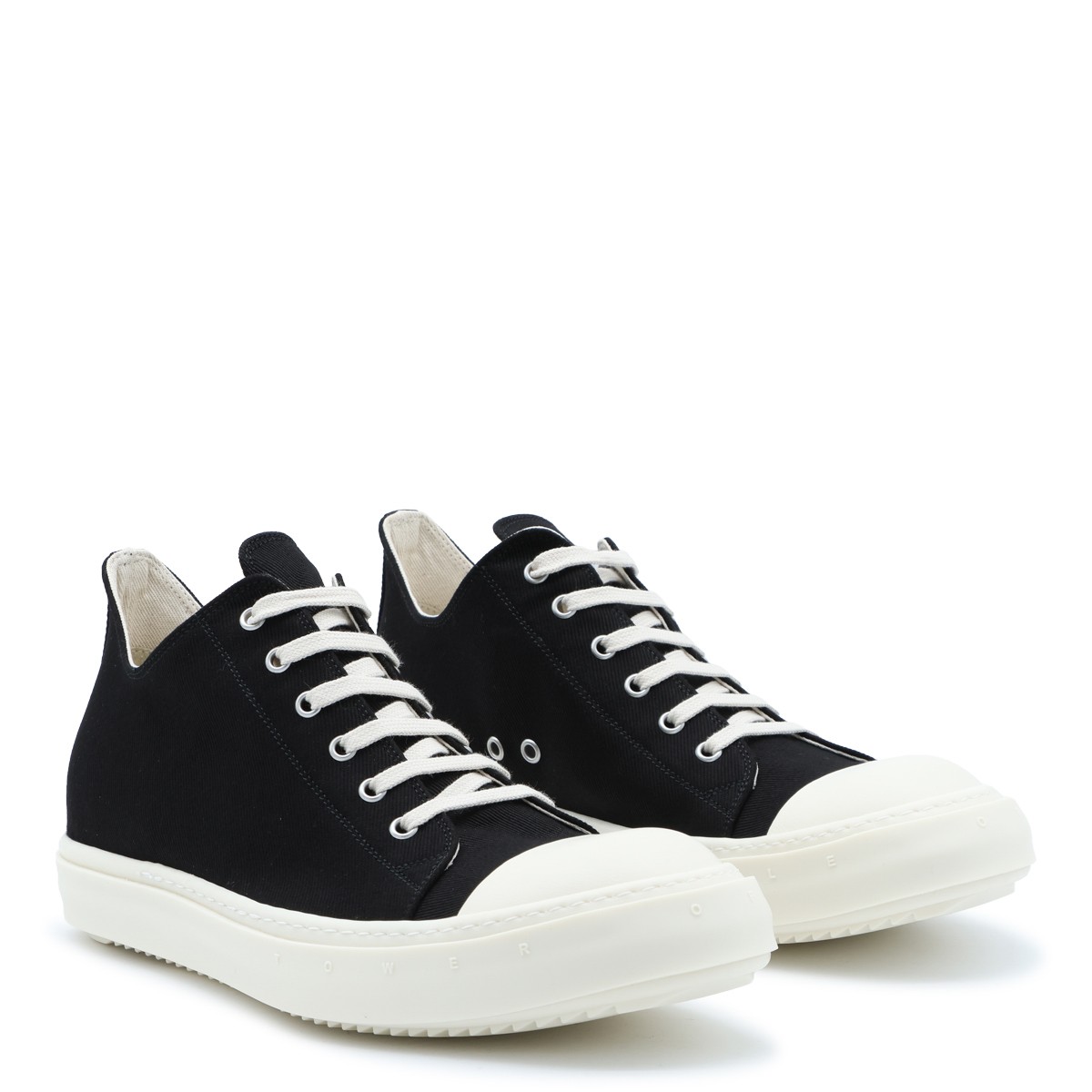 BLACK AND MILK LEATHER SNEAKERS