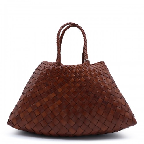 TAN LEATHER SANTA CROCE SMALL SHOULDER BAG