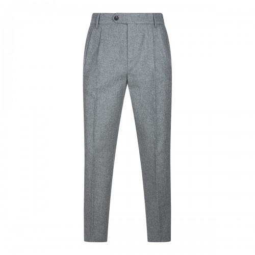 MID GREY WOOL AND COTTON...