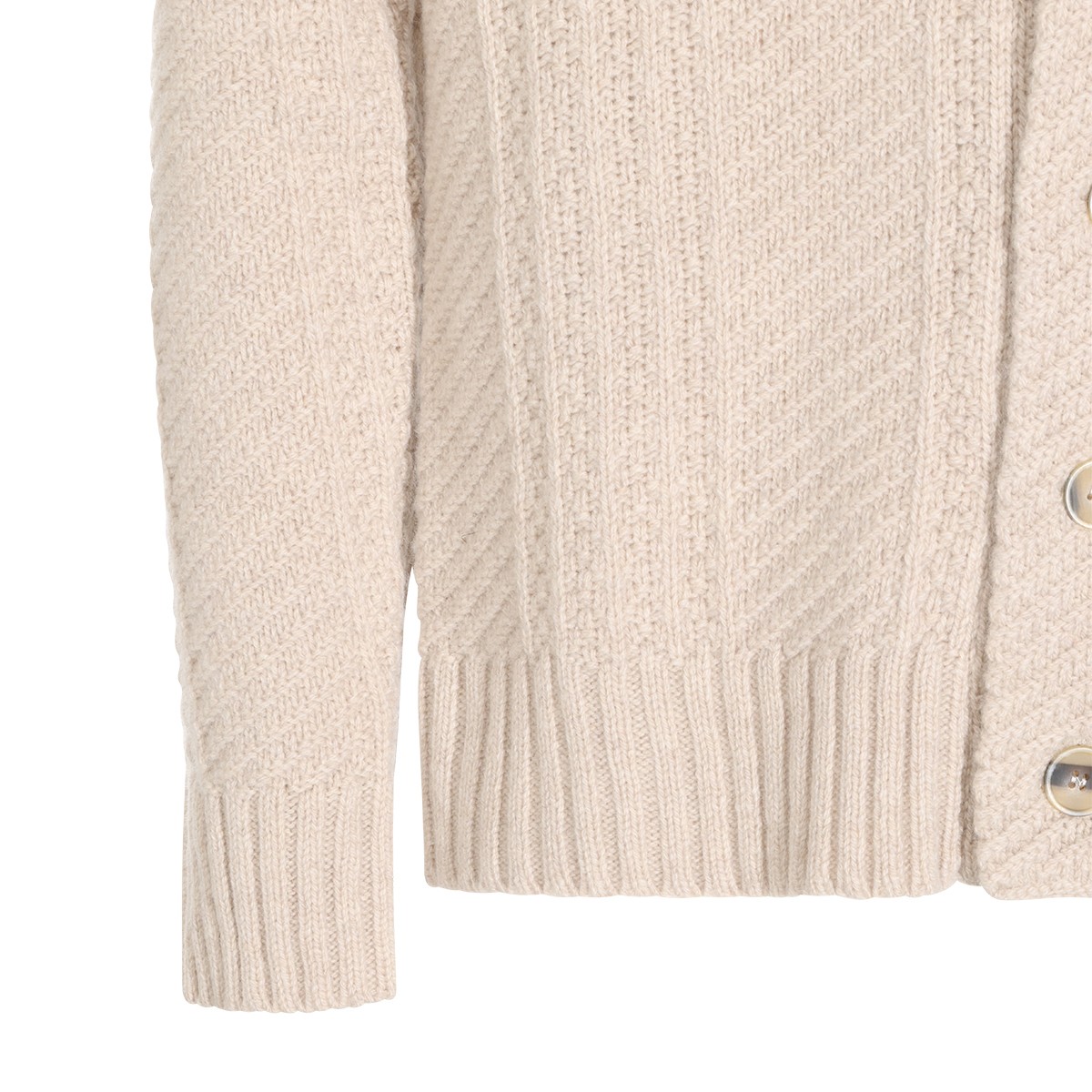 BEIGE VIRGIN WOOL AND CASHMERE BLEND...