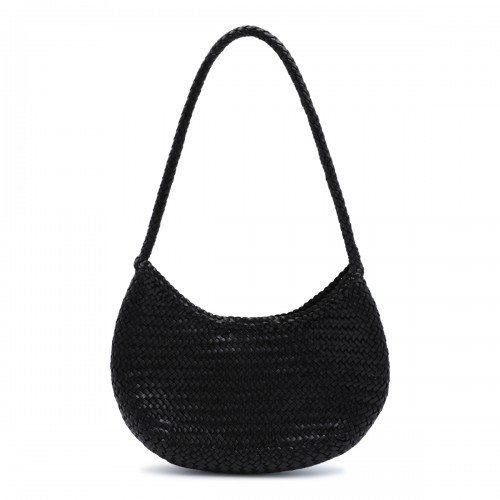DARK BROWN LEATHER NOVA LUNA SHOULDER BAG
