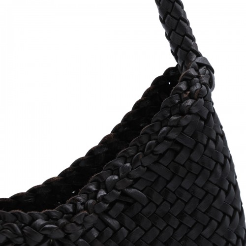 DARK BROWN LEATHER NOVA LUNA SHOULDER BAG