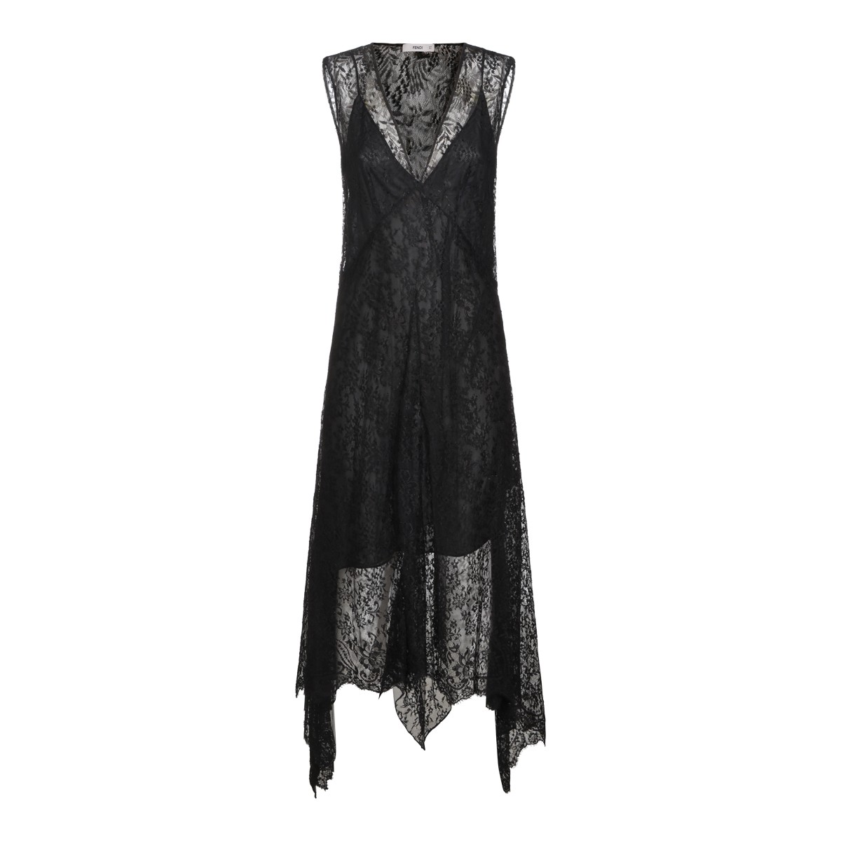 BLACK LACE LONG DRESS