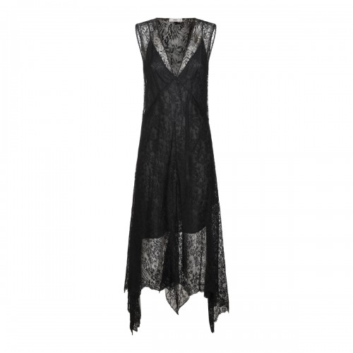 BLACK LACE LONG DRESS