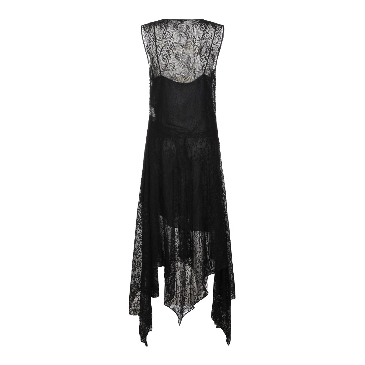 BLACK LACE LONG DRESS