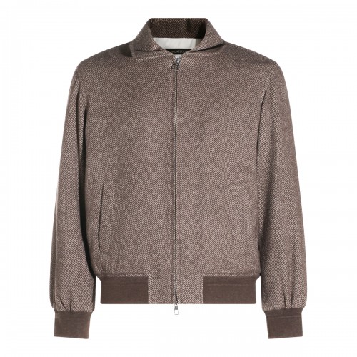 BROWN TWEED CASUAL JACKET