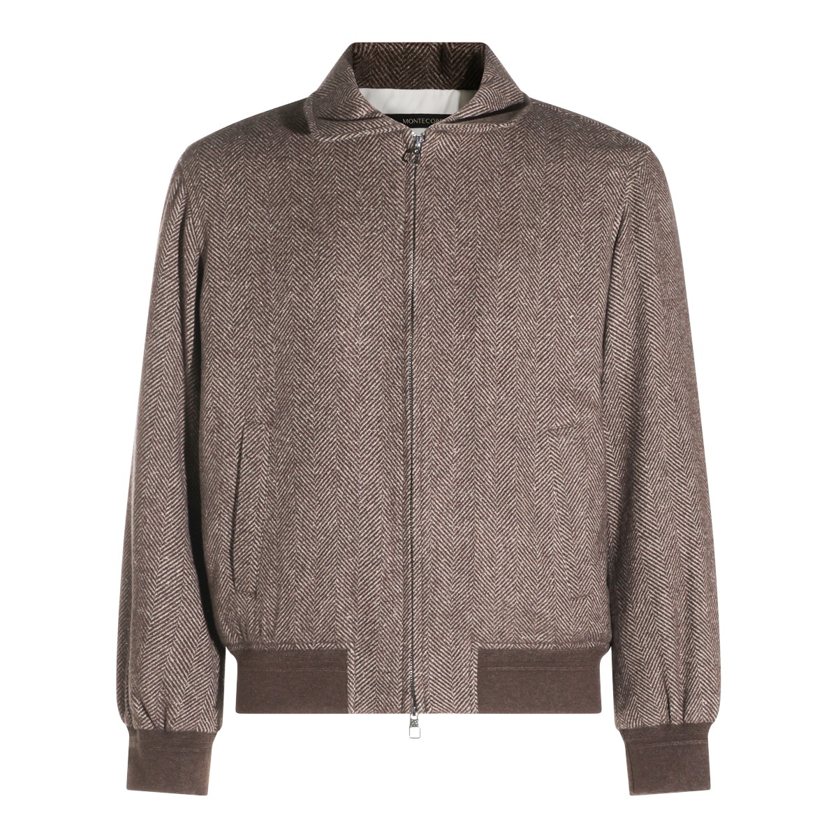 BROWN TWEED CASUAL JACKET