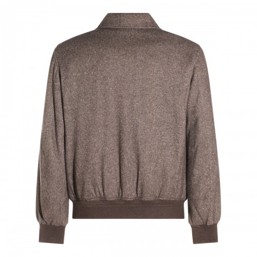 BROWN TWEED CASUAL JACKET 2