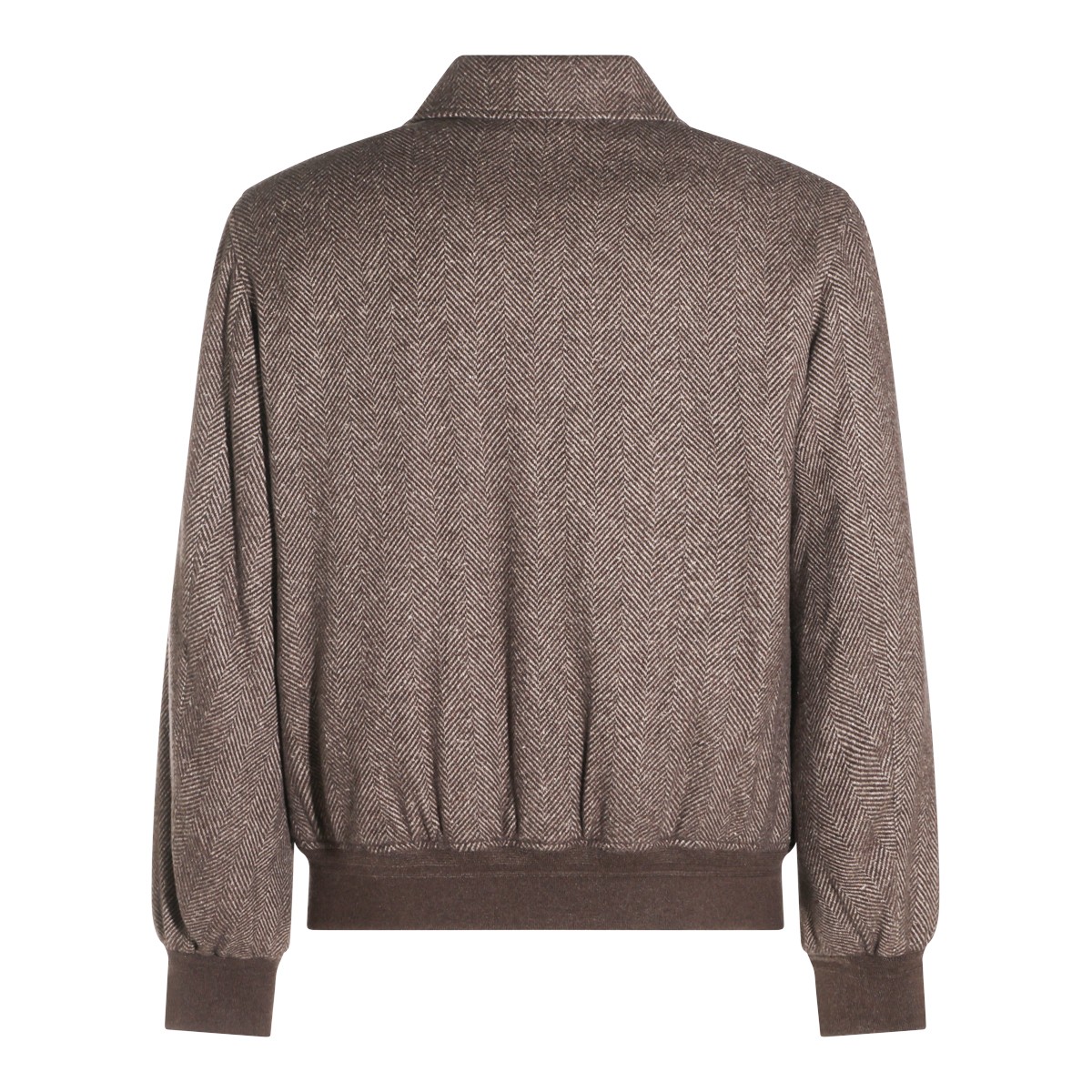 BROWN TWEED CASUAL JACKET