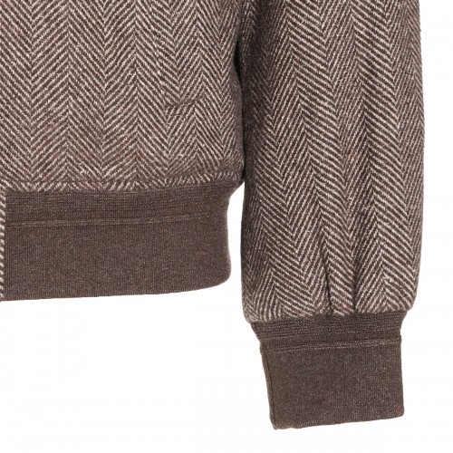 BROWN TWEED CASUAL JACKET