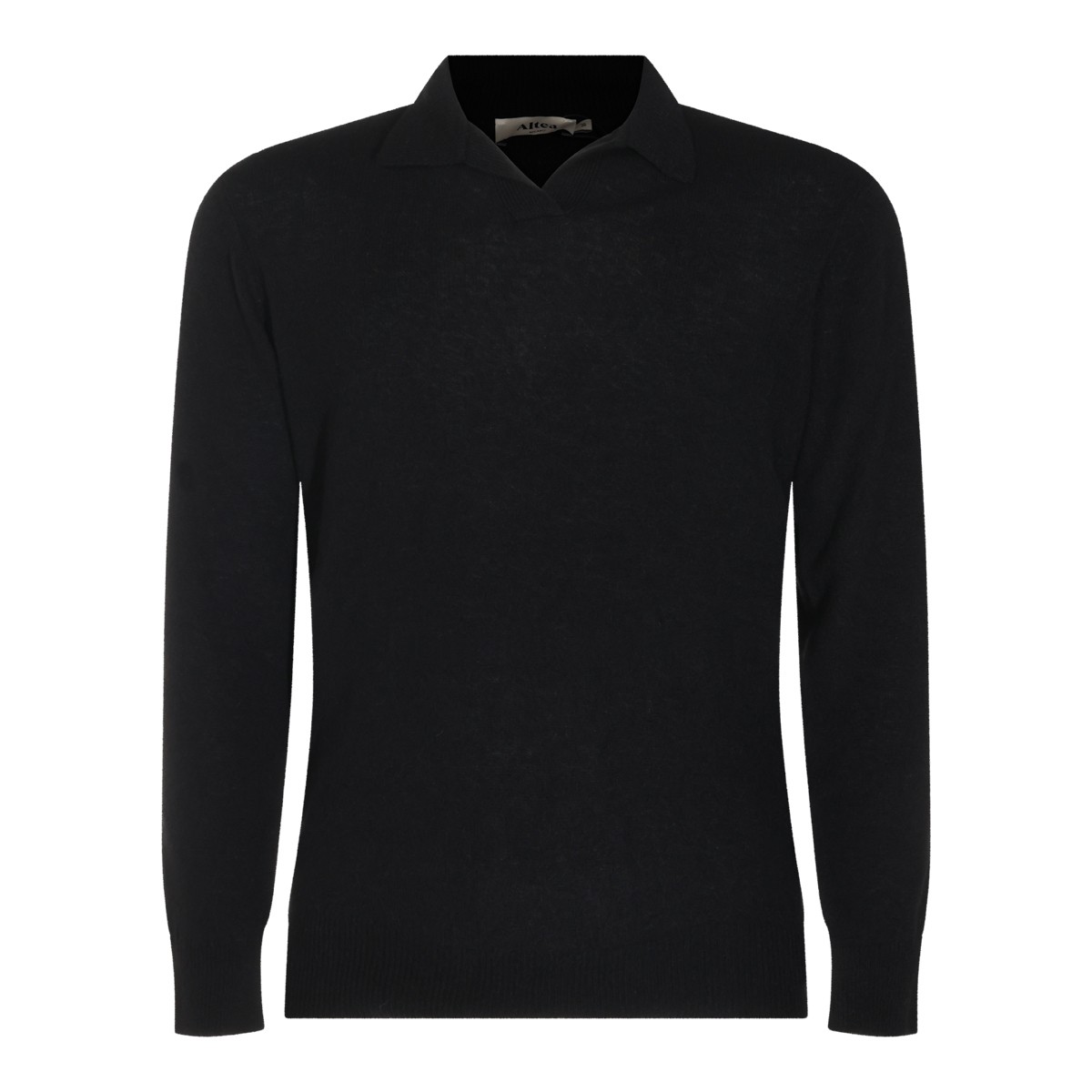 BLACK WOOL KNITWEAR