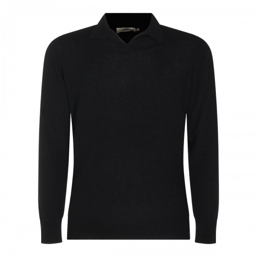 BLACK WOOL KNITWEAR