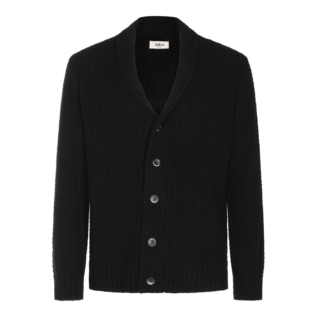 BLACK VIRGIN WOOL AND CASHMERE BLEND...