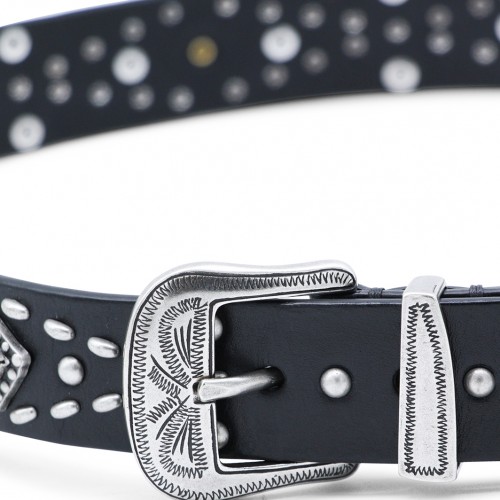 BLACK LEATHER BELT