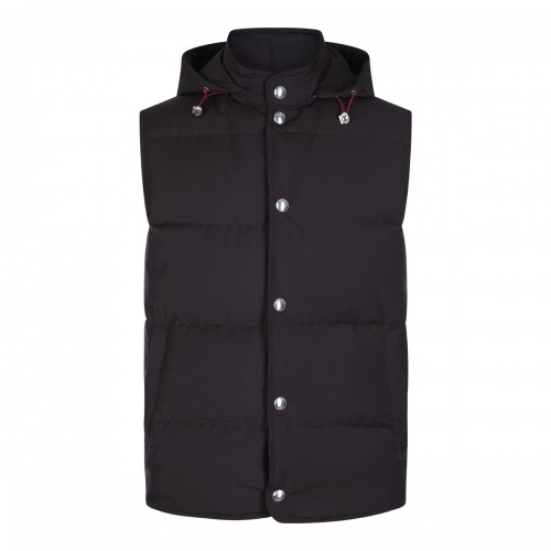 BORDEAUX WOOL VEST DOWN JACKET