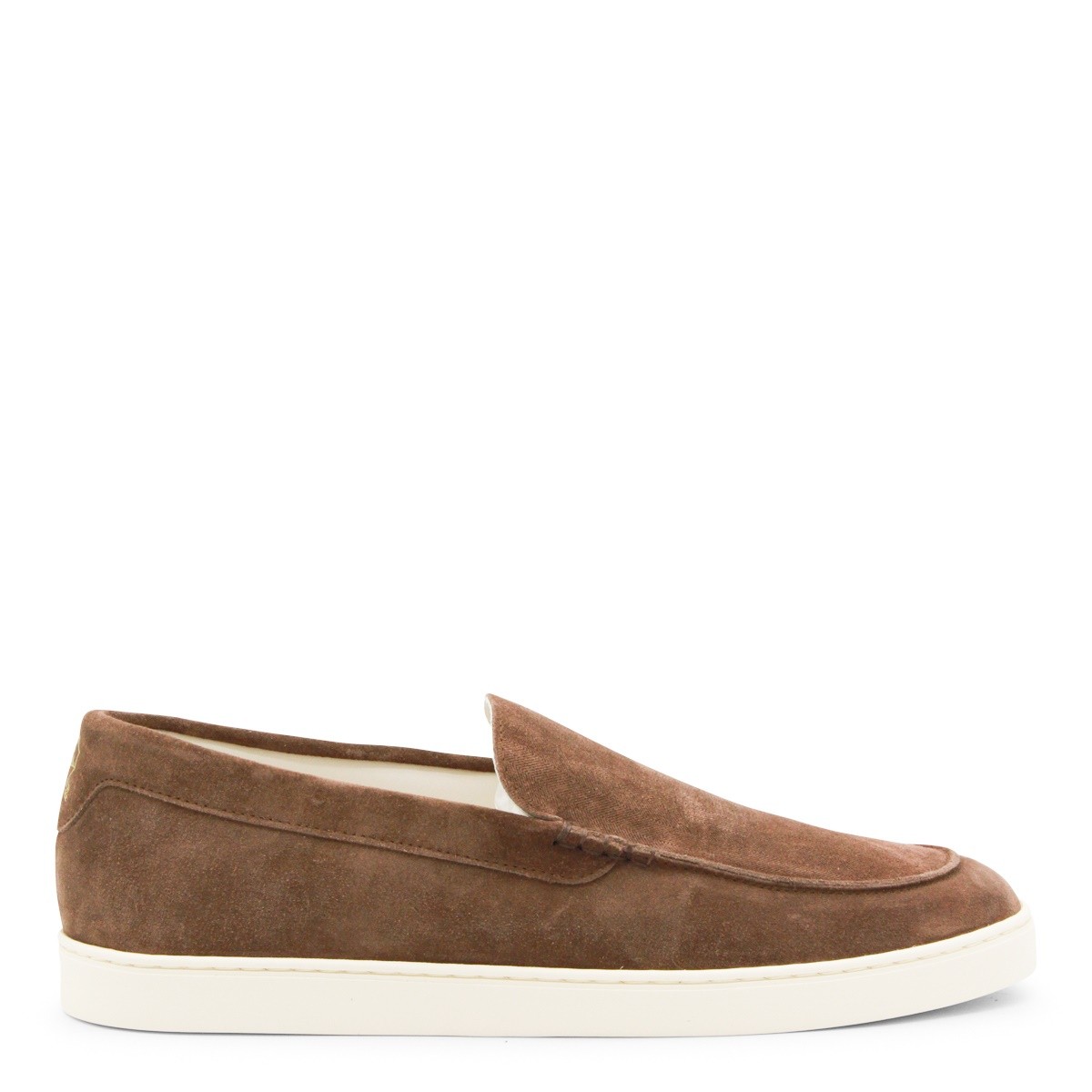 BEIGE SUEDE SLIP ON SNEAKERS