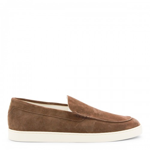 BEIGE SUEDE SLIP ON SNEAKERS