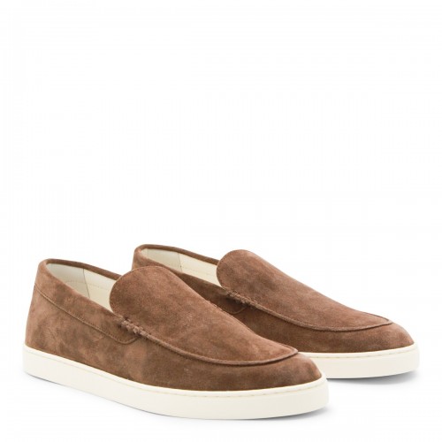 BEIGE SUEDE SLIP ON SNEAKERS