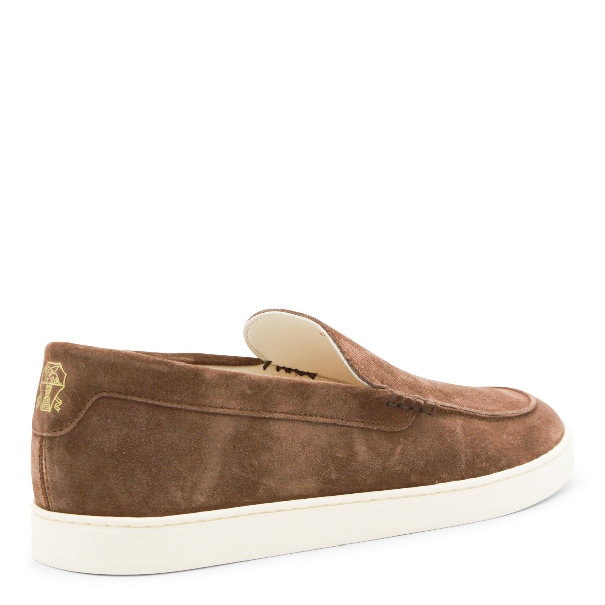 BEIGE SUEDE SLIP ON SNEAKERS