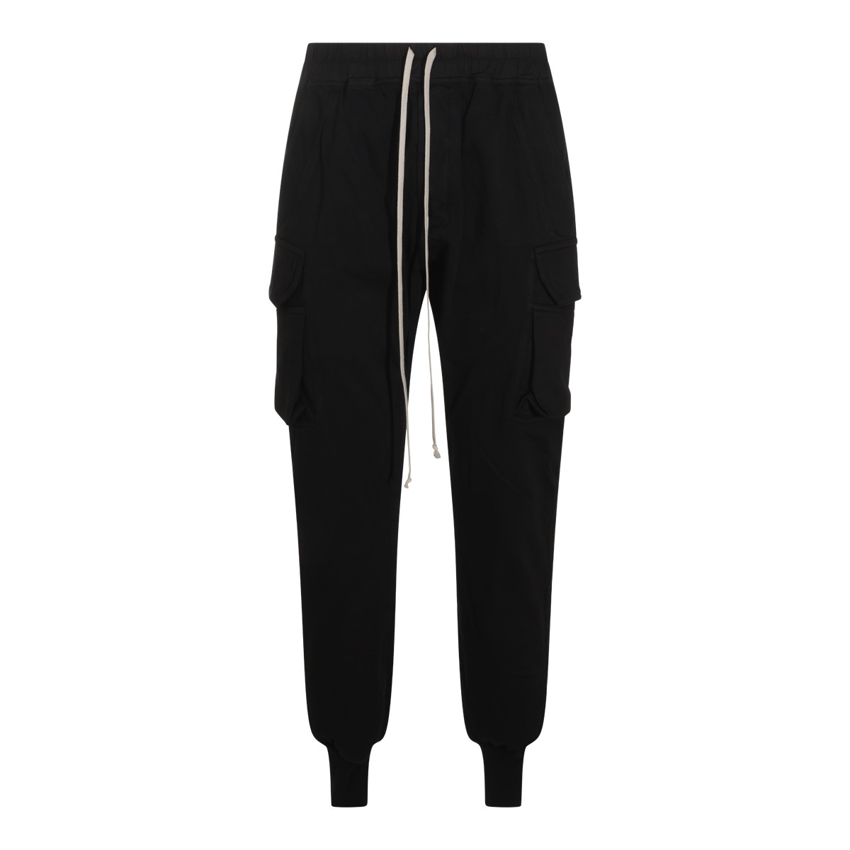 BLACK COTTON MASTODON CUT PANTS