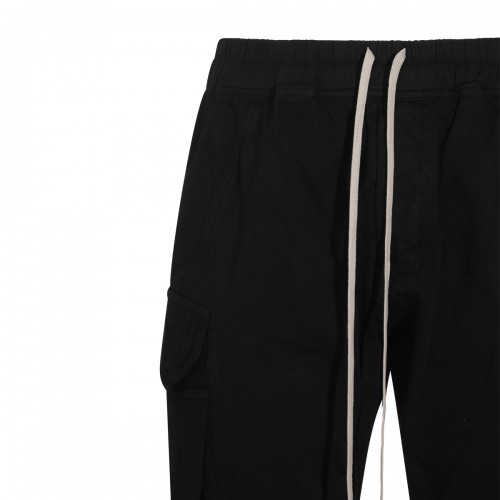 BLACK COTTON MASTODON CUT PANTS