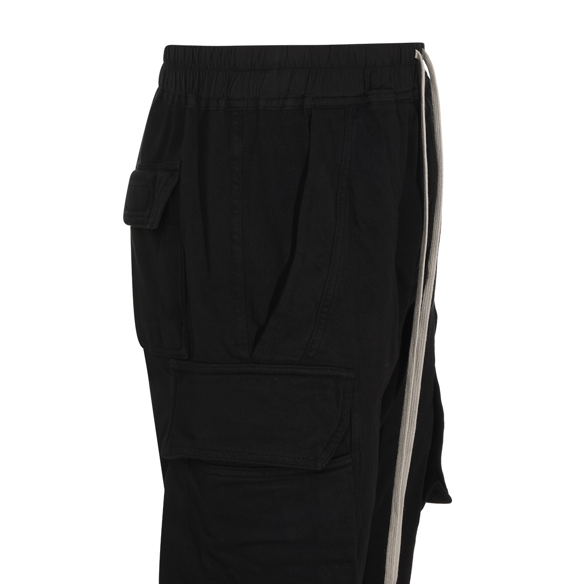 BLACK COTTON MASTODON CUT PANTS