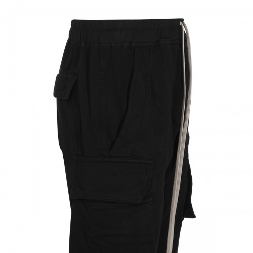 BLACK COTTON MASTODON CUT PANTS