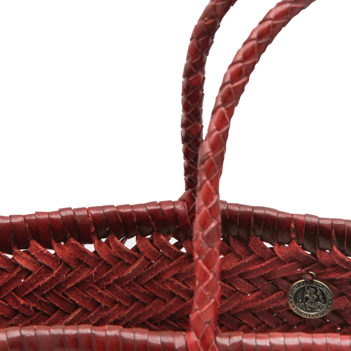 DARK RED BAMBOO TRIPLE JUMP SMALL TOTE