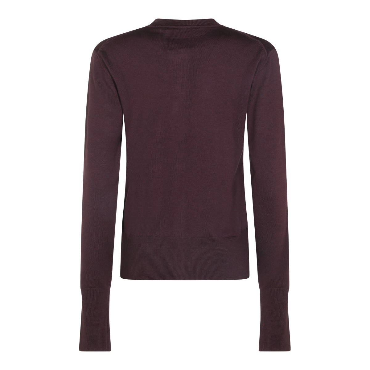 DARK MAHOGANY WOOL BEA CARDIGAN