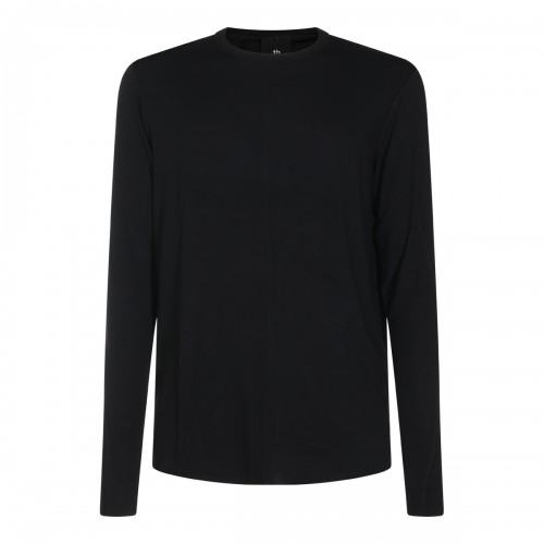 BLACK CASHMERE BLEND T-SHIRT