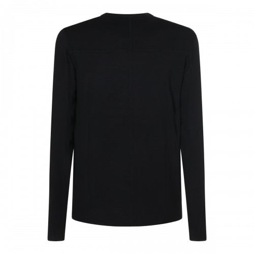 BLACK CASHMERE BLEND T-SHIRT 2