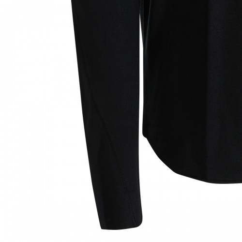 BLACK CASHMERE BLEND T-SHIRT