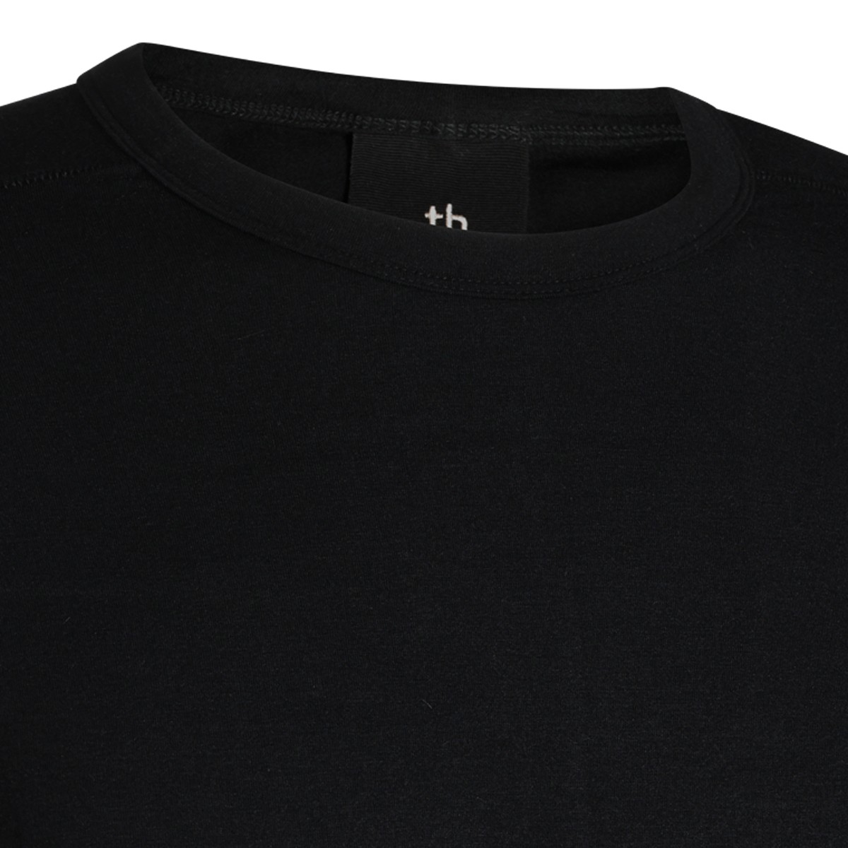 BLACK CASHMERE BLEND T-SHIRT