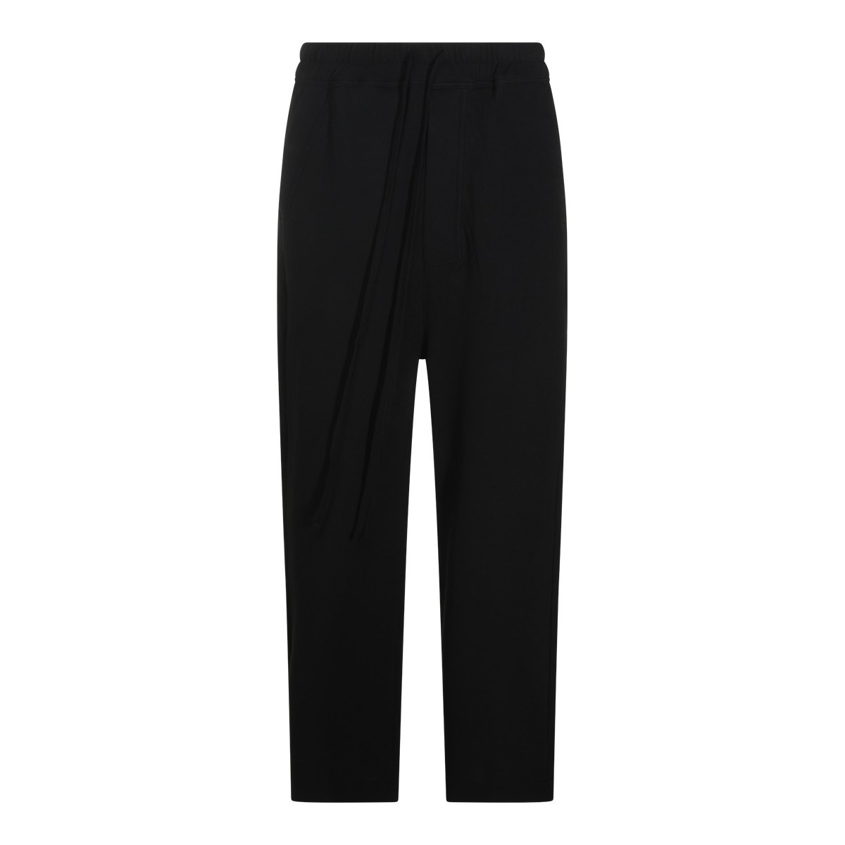 BLACK COTTON STRETCH PANTS