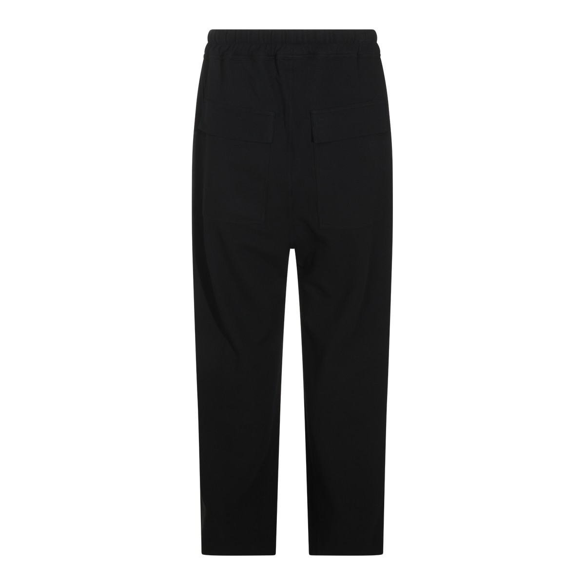 BLACK COTTON STRETCH PANTS