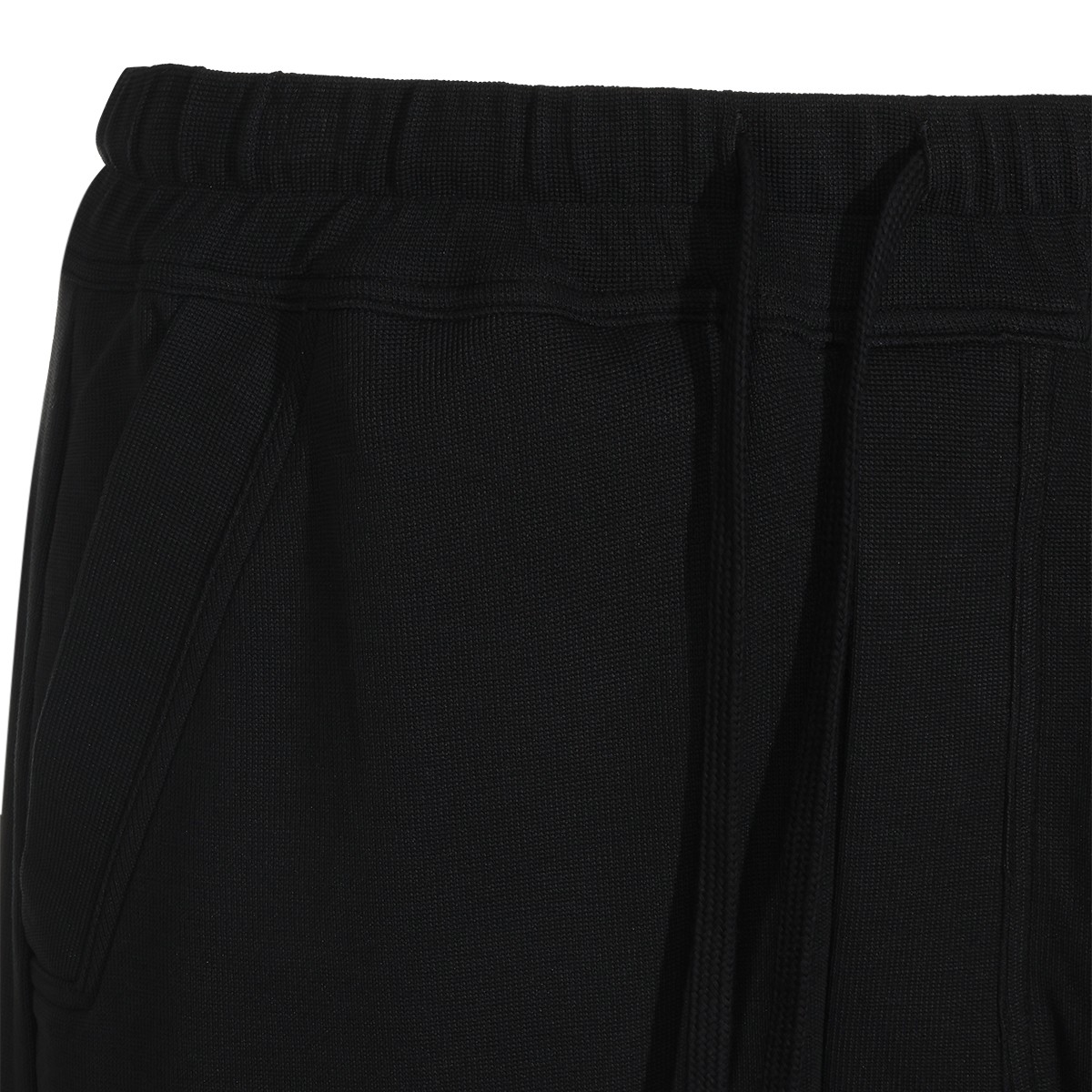 BLACK COTTON STRETCH PANTS