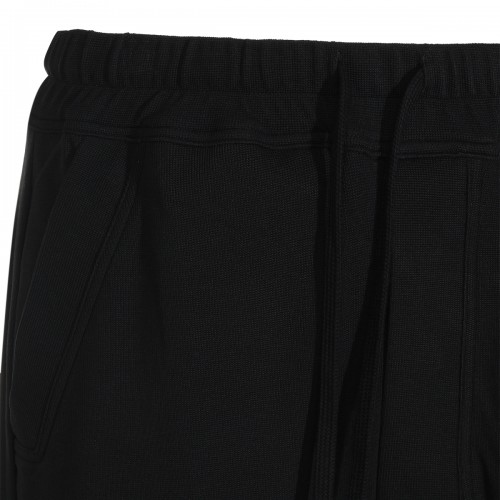 BLACK COTTON STRETCH PANTS