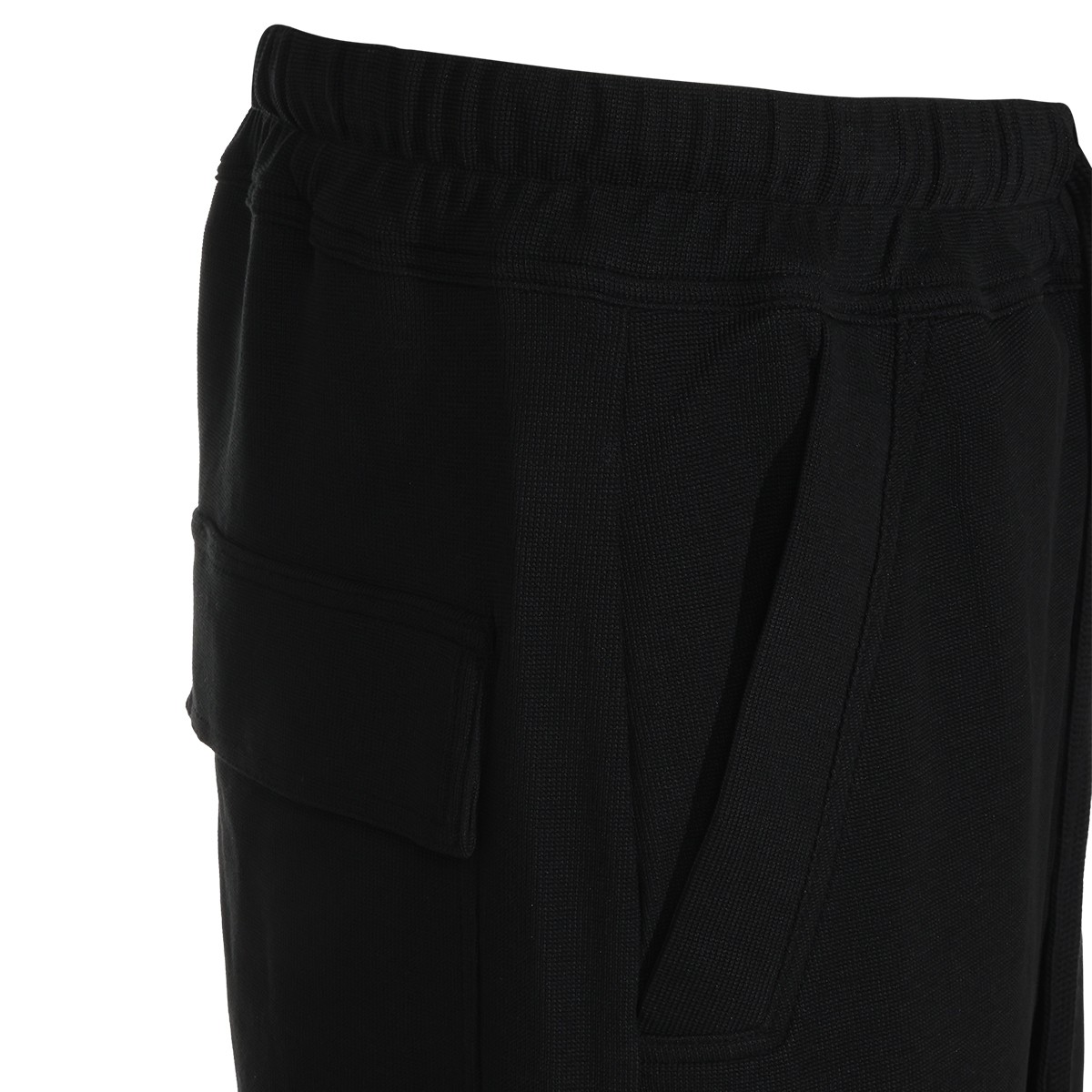 BLACK COTTON STRETCH PANTS