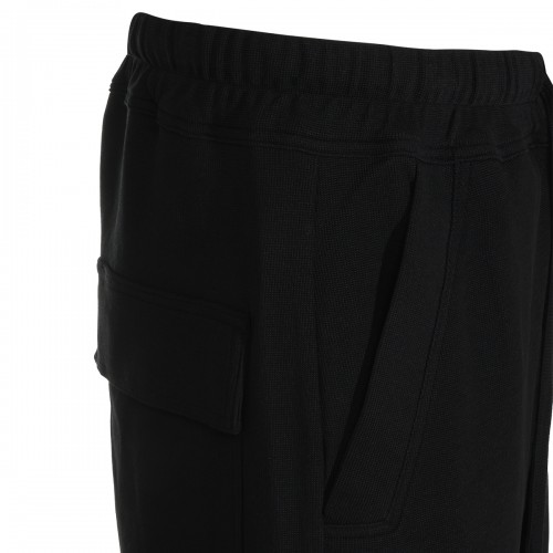 BLACK COTTON STRETCH PANTS