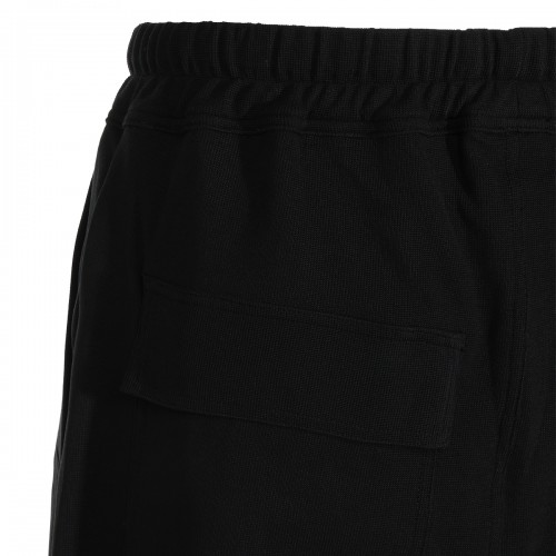 BLACK COTTON STRETCH PANTS