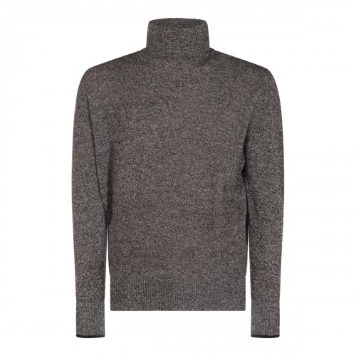 BROWN WOOL KNITWEAR