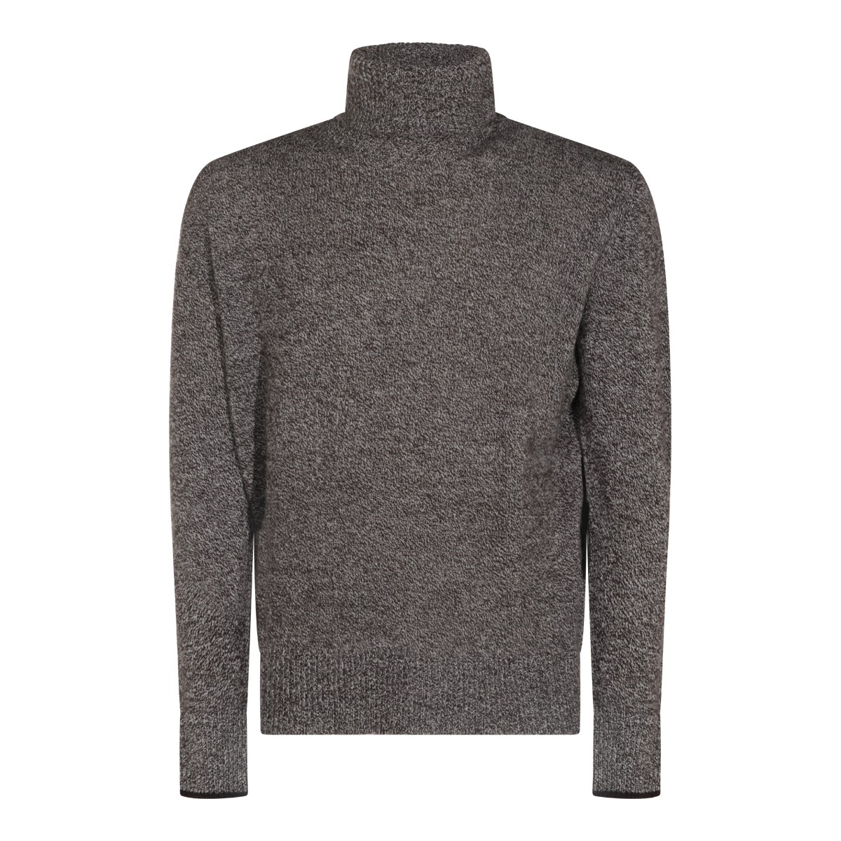 BROWN WOOL KNITWEAR
